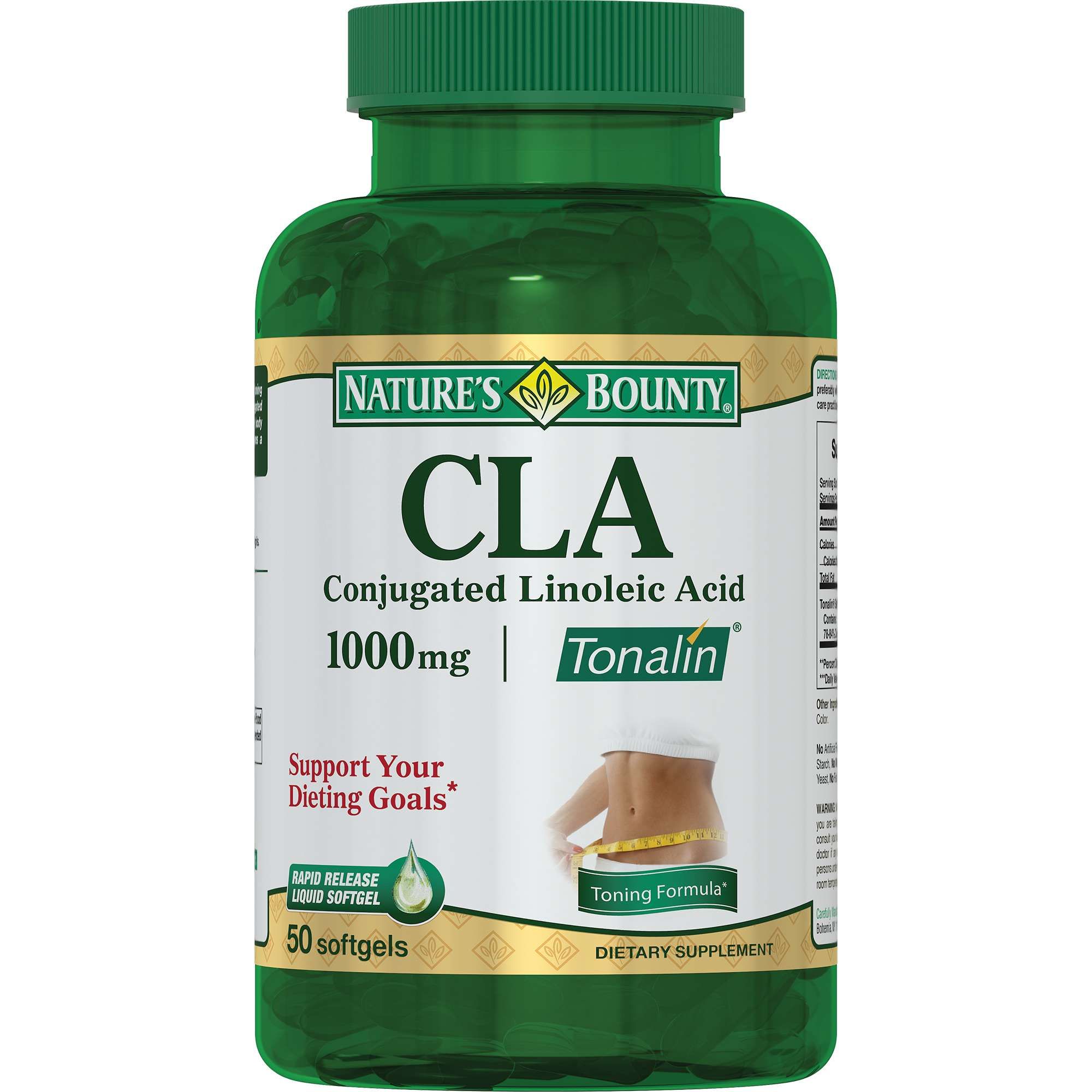 Изображение товара CLA Nature's Bounty капсулы 1000мг 50 шт для похудения и мышечного рельефа Изображение товара CLA Nature's Bounty капсулы 1000мг 50 шт для похудения и мышечного рельефа