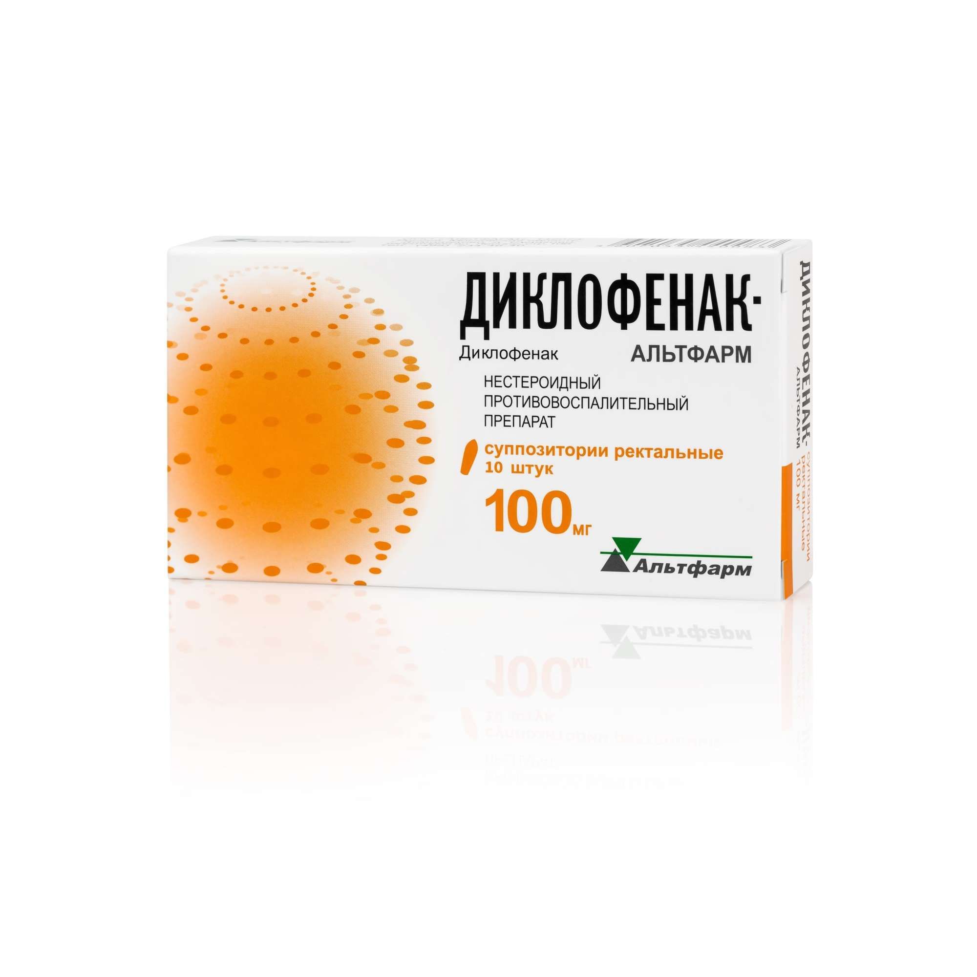 Изображение товара Диклофенак-Альтфарм суппозитории ректальные 100 мг 10 шт