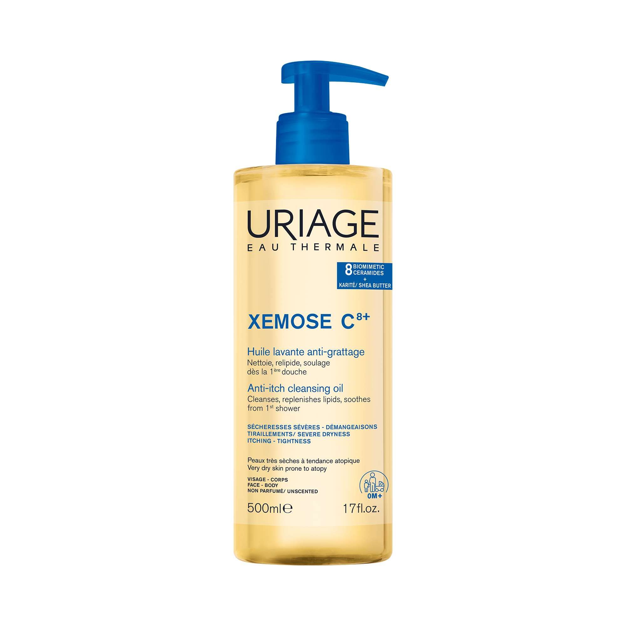 Изображение товара Масло для тела и лица очищающее успокаивающее Uriage Xemose 500 мл гипоаллергенное Изображение товара Масло для тела и лица очищающее успокаивающее Uriage Xemose 500 мл гипоаллергенное