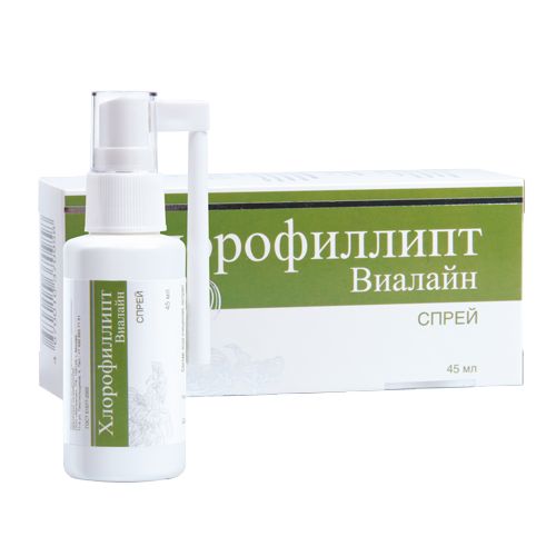 Изображение товара Хлорофиллипт Виалайн спрей 45мл для полости рта с натуральными экстрактами Изображение товара Хлорофиллипт Виалайн спрей 45мл для полости рта с натуральными экстрактами