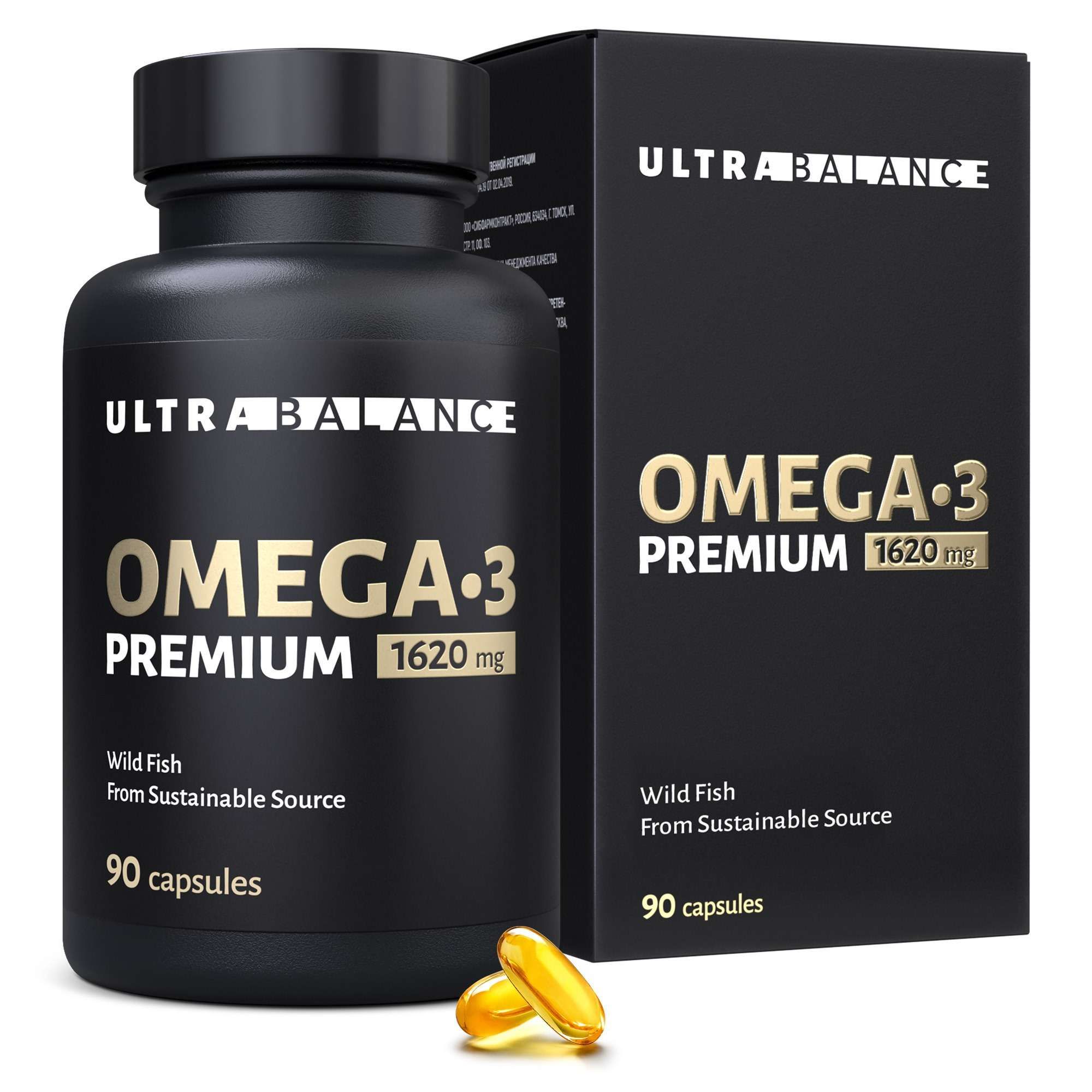Изображение товара Омега-3 Premium UltraBalance капсулы 1620мг 90 шт для сердца и мозгa Изображение товара Омега-3 Premium UltraBalance капсулы 1620мг 90 шт для сердца и мозгa