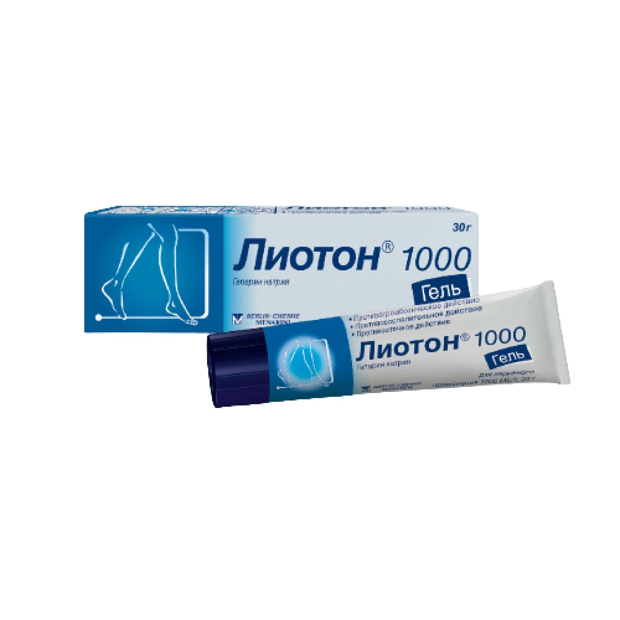 Изображение товара Лиотон 1000 Гель Антикоагулянт 30г для Профилактики Тромбофлебита