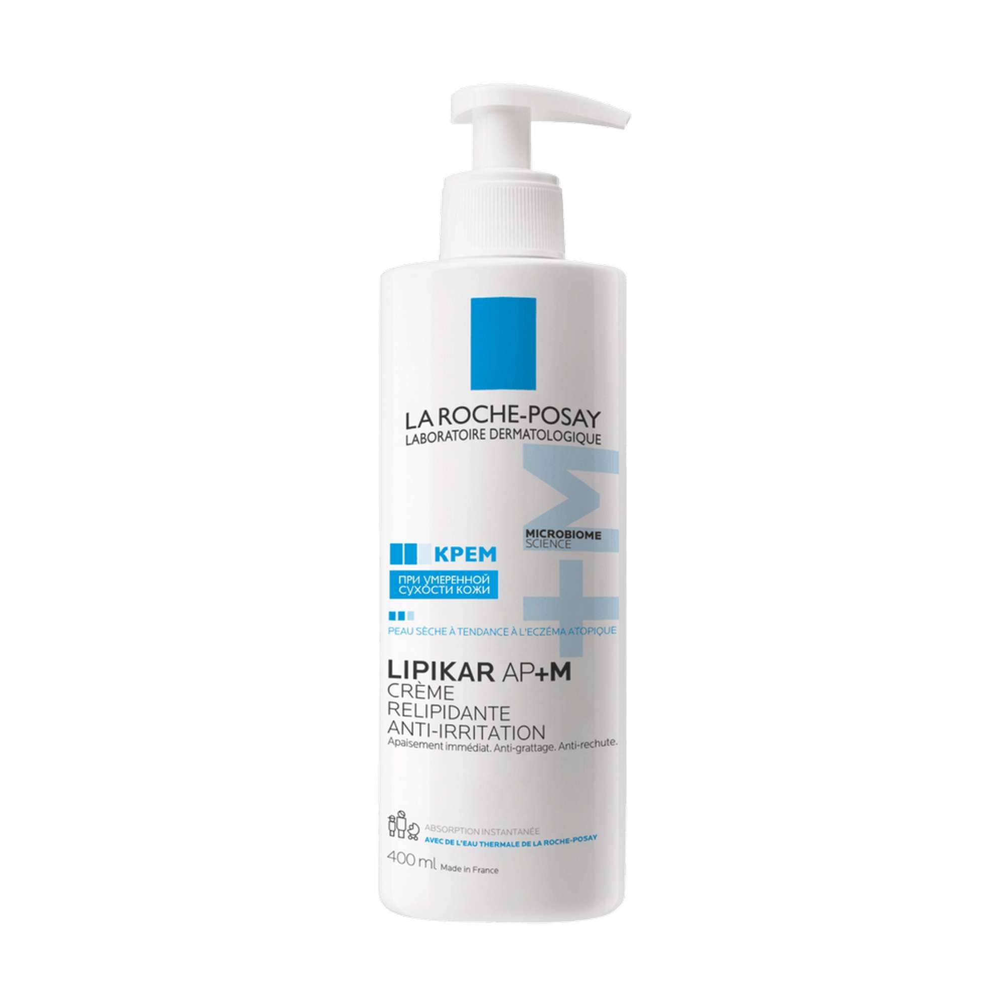 Изображение товара La Roche-Posay Lipikar AP+M Липидовосполняющий увлажняющий крем для сухой кожи лица и тела, склонной к атопии, с маслом ши, 400 мл Изображение товара La Roche-Posay Lipikar AP+M Липидовосполняющий увлажняющий крем для сухой кожи лица и тела, склонной к атопии, с маслом ши, 400 мл