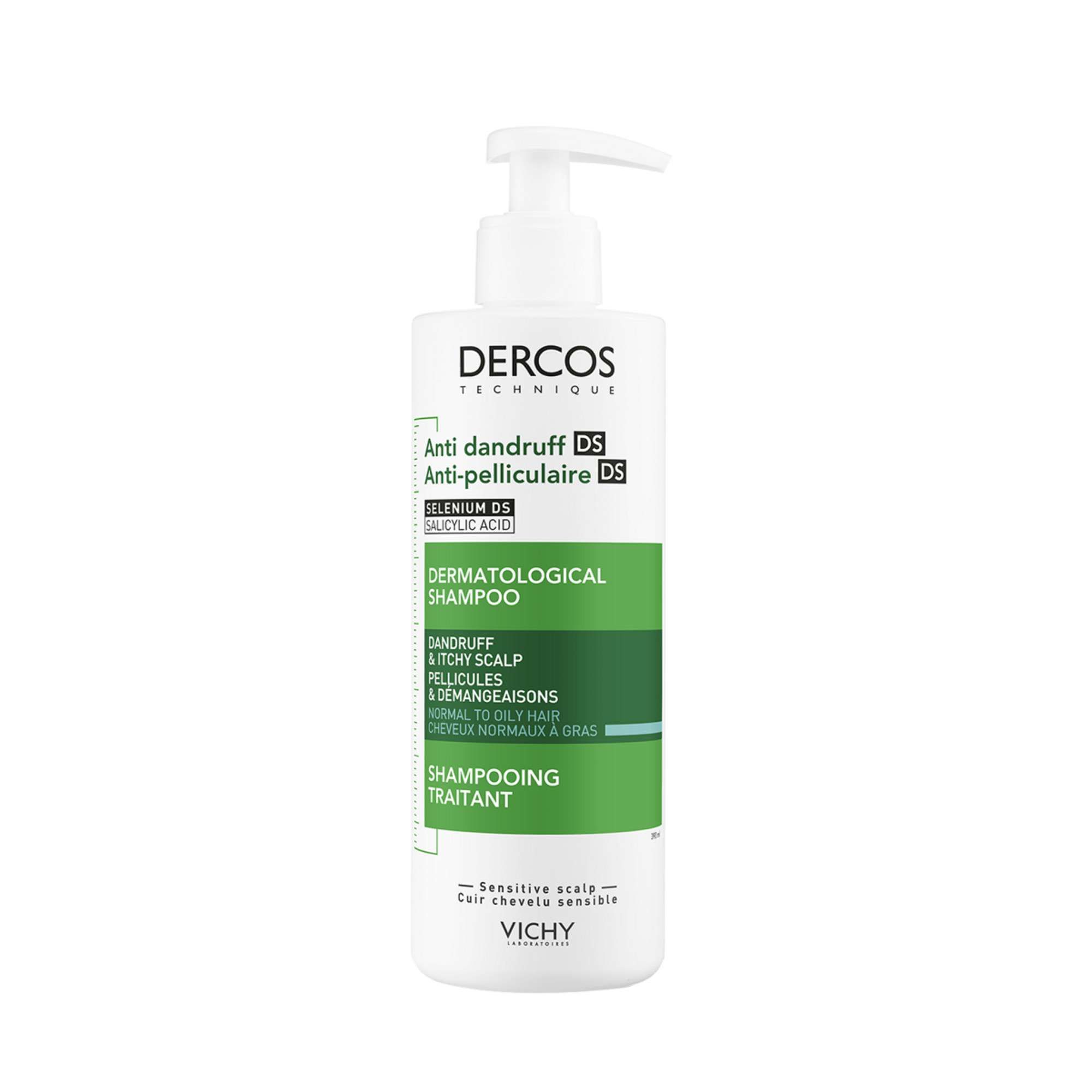 Изображение товара Шампунь против перхоти Dercos Vichy 390 мл для нормальных и жирных волос Изображение товара Шампунь против перхоти Dercos Vichy 390 мл для нормальных и жирных волос