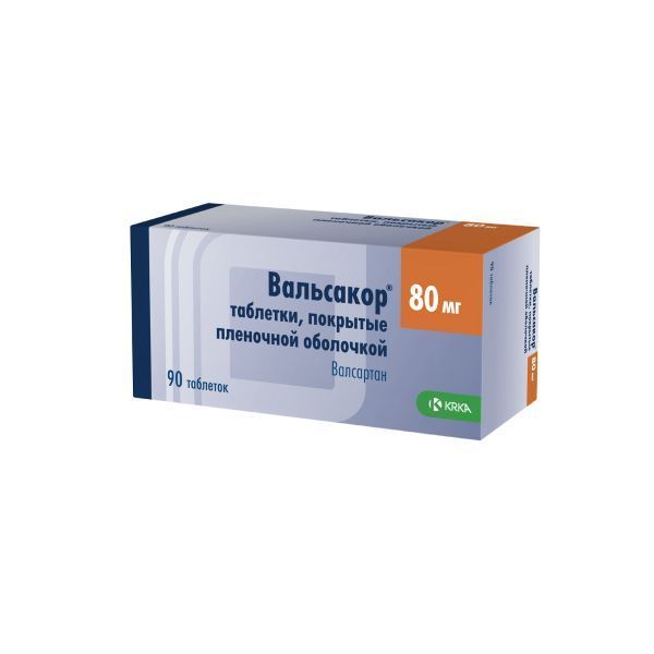 Изображение товара Вальсакор таблетки 80 мг для снижения давления и сердечной недостаточности