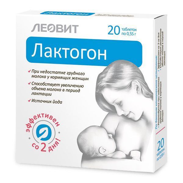 Изображение товара Лактогон Леовит таблетки 0,55г 20шт