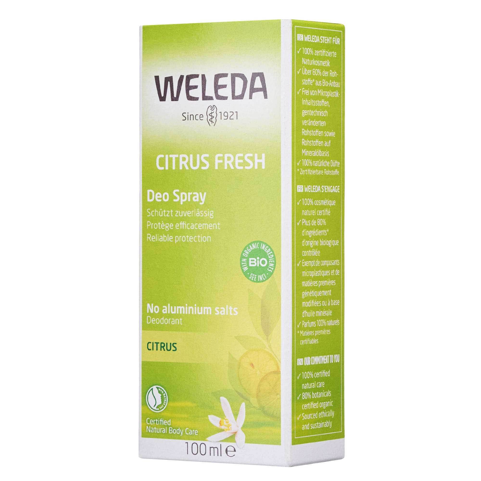 Изображение товара Натуральный дезодорант спрей цитрус Weleda 100 мл без алюминия парабенов и фталатов Изображение товара Натуральный дезодорант спрей цитрус Weleda 100 мл без алюминия парабенов и фталатов