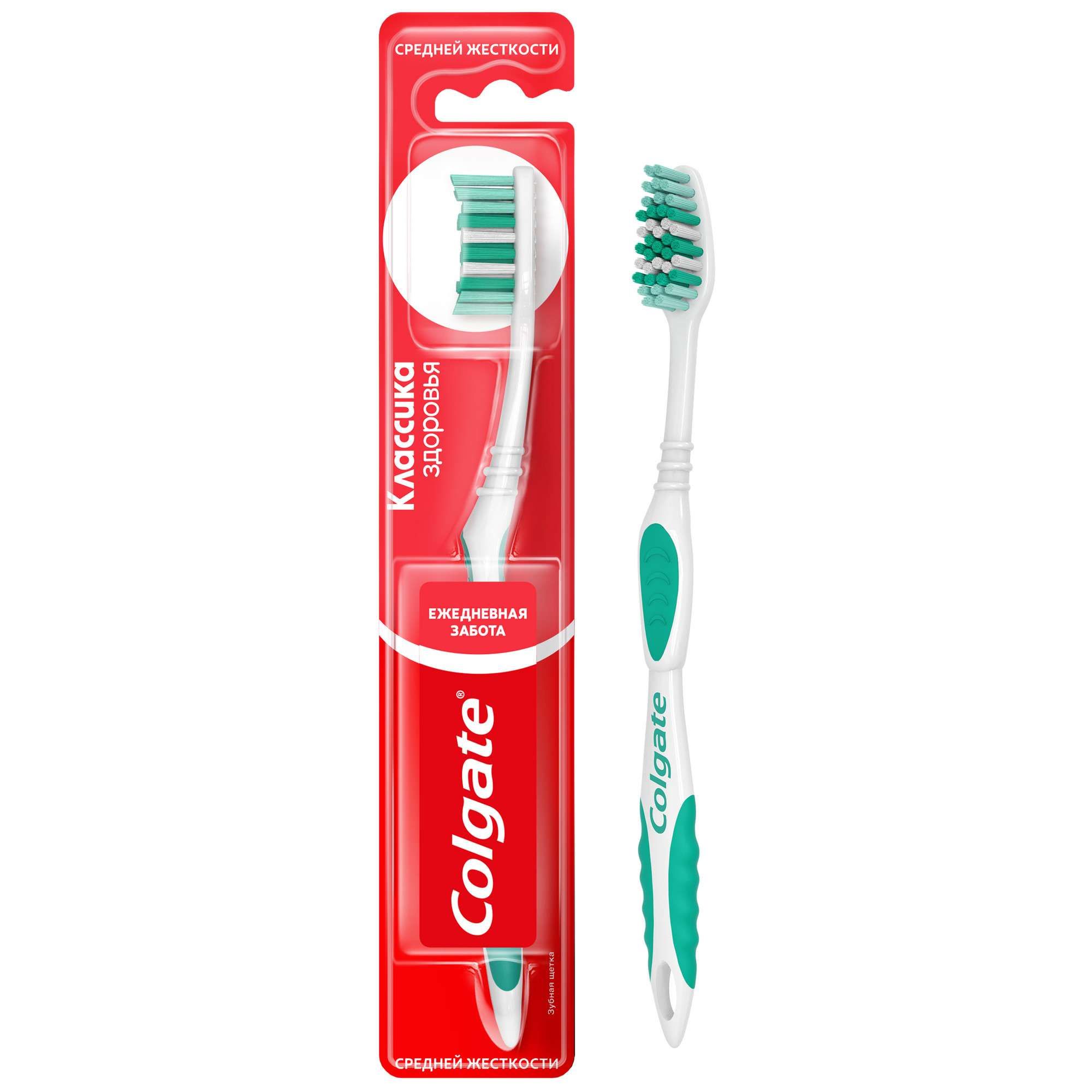 Изображение товара Щетка зубная средней жесткости Классика здоровья Colgate - эффективная гигиена рта