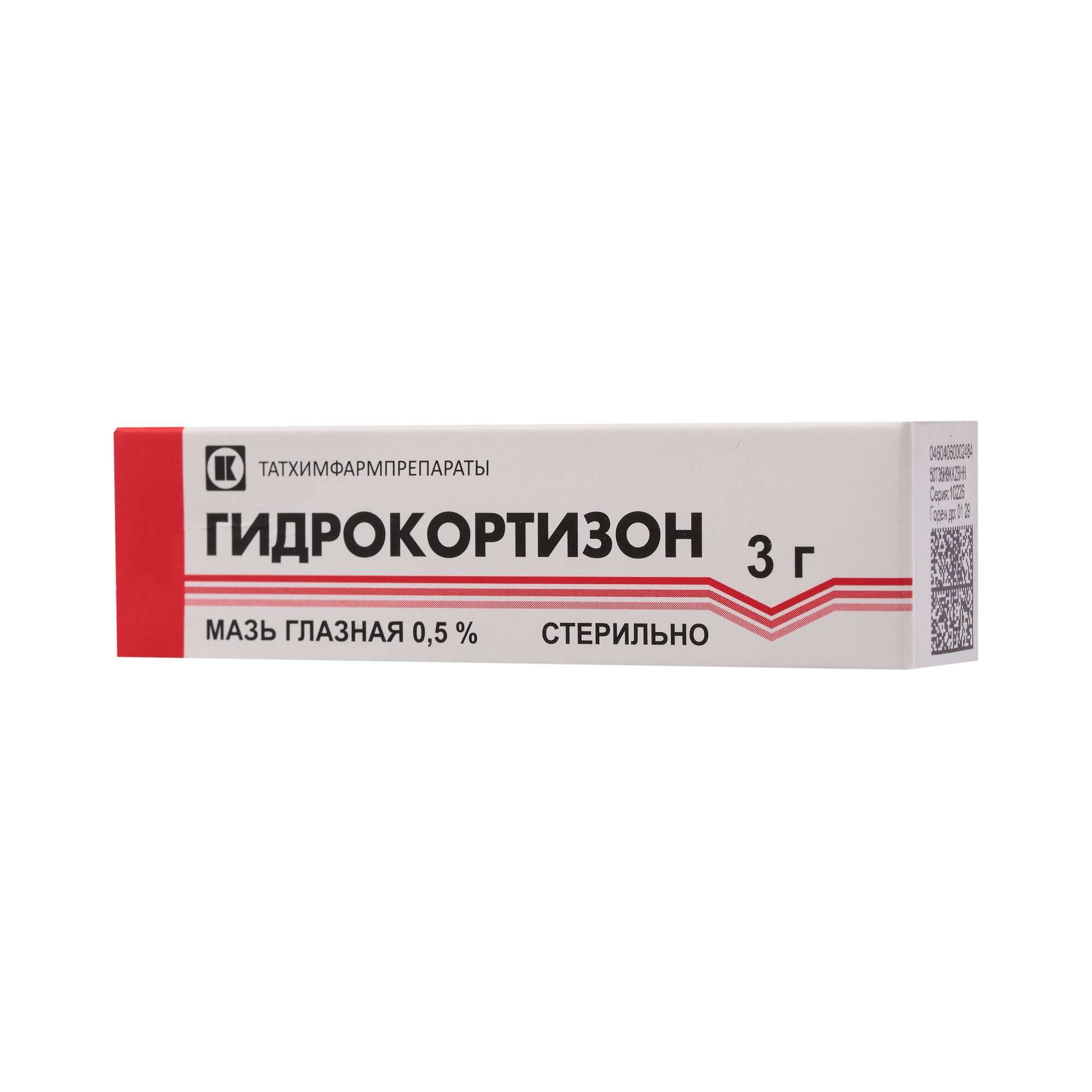 Изображение товара Гидрокортизон мазь глазная 0,5% 3 г для лечения воспалений переднего отдела глаза Изображение товара Гидрокортизон мазь глазная 0,5% 3 г для лечения воспалений переднего отдела глаза
