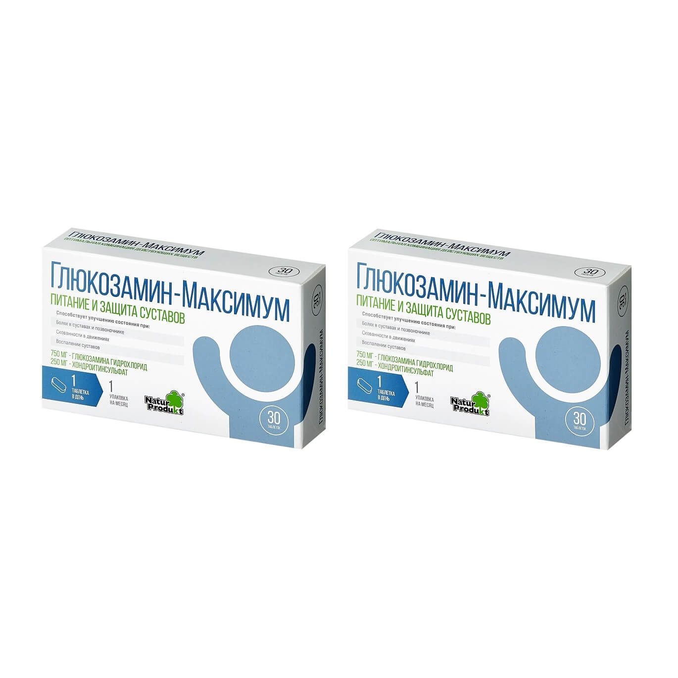 Изображение товара 2Х Глюкозамин Максимум таблетки 30 шт - для здоровья суставов