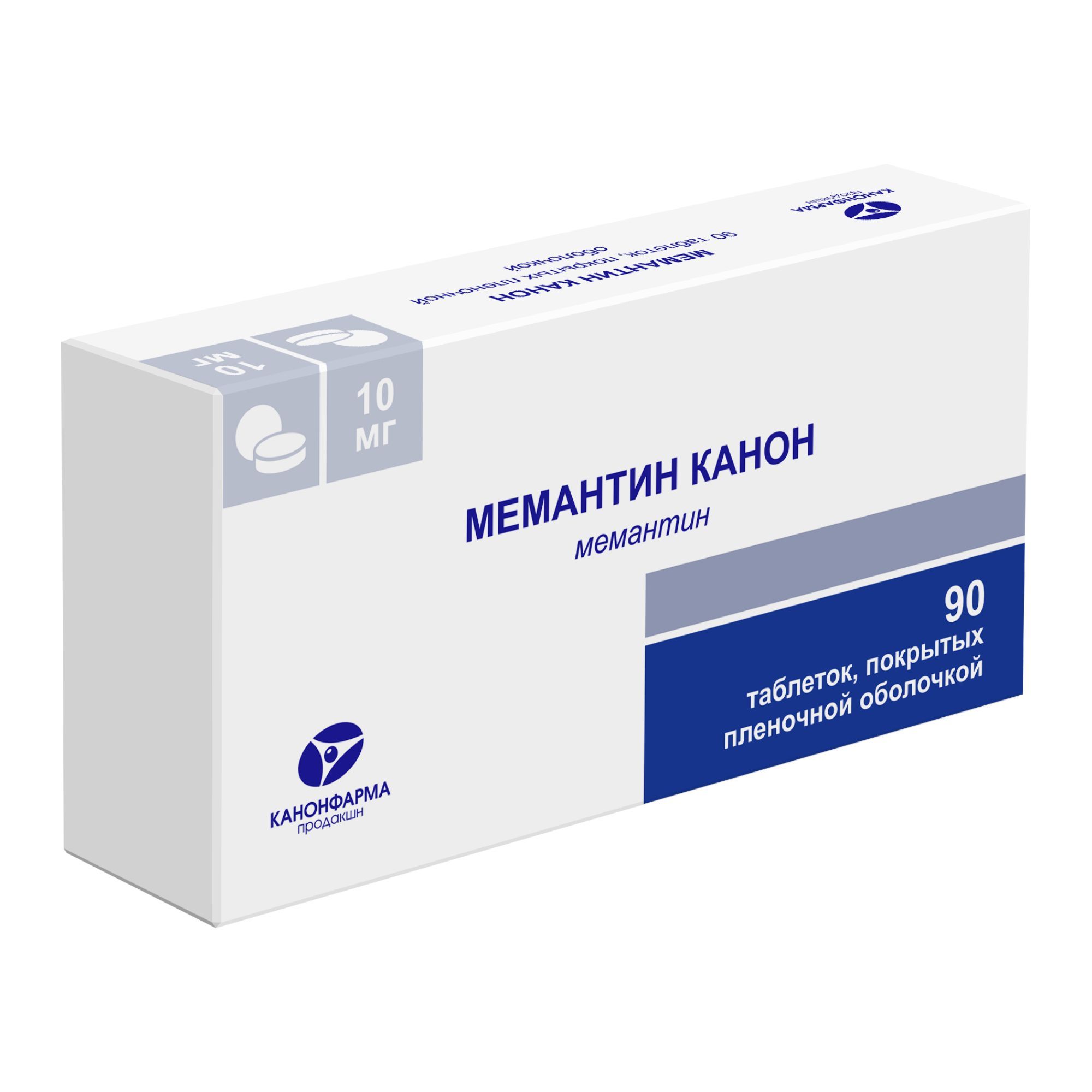 Изображение товара Мемантин Канон таблетки п/о плен. 10мг 90шт