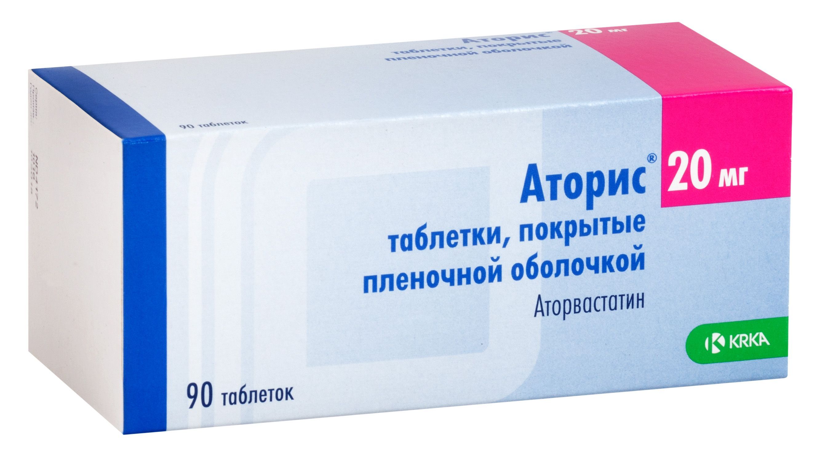 Изображение товара Аторис таблетки п/о плен. 20мг 90шт