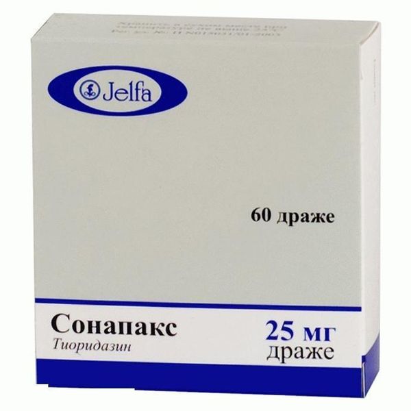 Сонапакс таблетки п/о 25мг 60шт Сонапакс таблетки п/о 25мг 60шт