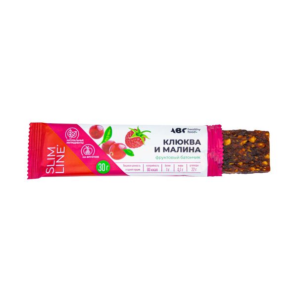Батончик фрутилад фруктовый клюква и малина ABC Healthy Food 30г фото №4