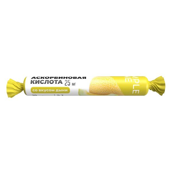 Аскорбиновая кислота со вкусом дыни Abc Healthy Food таблетки 2,7г 10шт