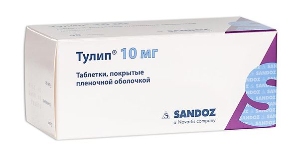 Тулип таблетки п/о плен. 10мг 90шт