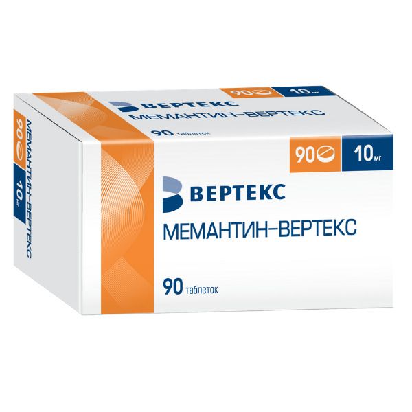 Мемантин-Вертекс таблетки п/о плен. 10мг 90шт