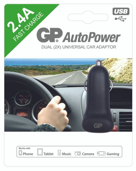 Устройство зарядное автомобильное AP21B 2USB GP/ДжиПи