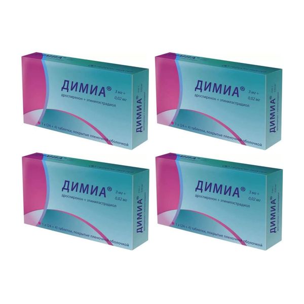 4Х Димиа таблетки 3мг+0,02мг 28шт