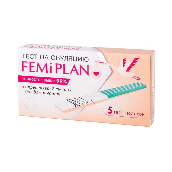 Тест для определения овуляции FEMIPLAN/ФЕМИПЛАН 5шт фото №2