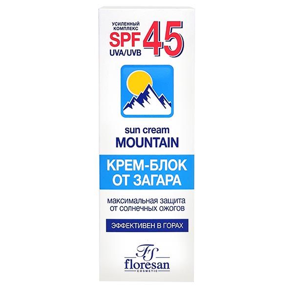 Крем-блок от загара водостойкий SPF45 Floresan/Флоресан 60мл фото №2