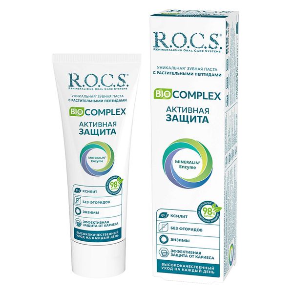 Паста зубная активная защита Biocomplex R.O.C.S./РОКС 94г