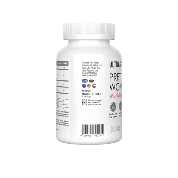 Прити Вумен Мультивитамин UltraSupps/Ультрасаппс таблетки 1650мг 90шт фото №4