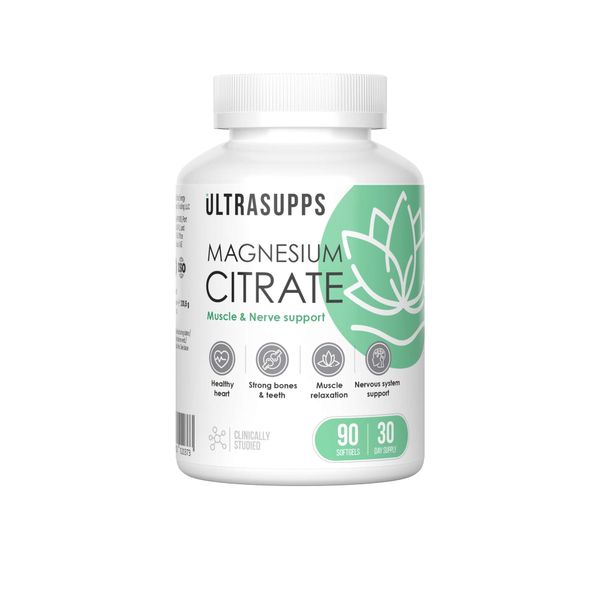 Магний цитрат UltraSupps/Ультрасаппс капсулы мягкие 2450мг 90шт Магний цитрат UltraSupps/Ультрасаппс капсулы мягкие 2450мг 90шт