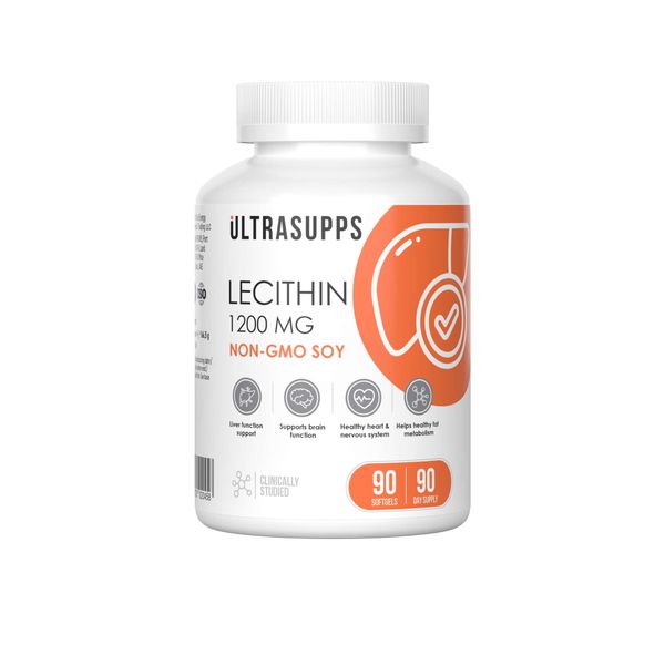 Лецитин UltraSupps/Ультрасаппс капсулы мягкие 1850мг 90шт