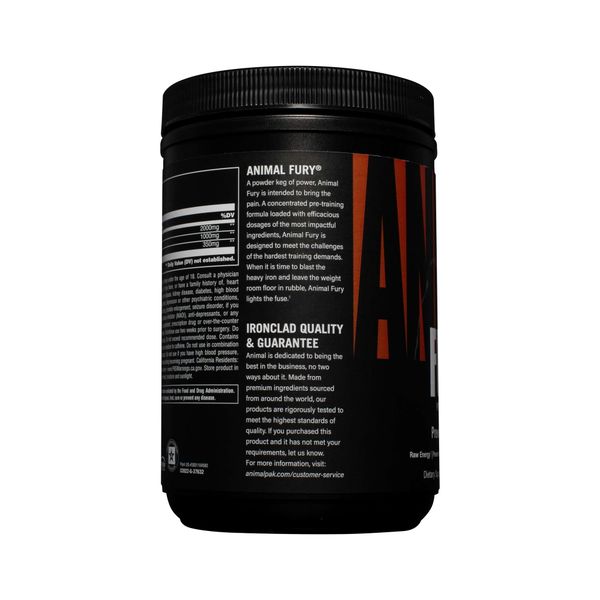 Комплекс предтренировочный вкус зеленого яблока Fury Powder Animal 507г фото №3