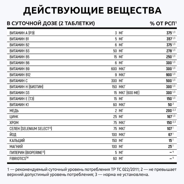 Витамины и минералы для мужчин Premium UltraBalance/УльтраБаланс таблетки 950мг 60шт фото №4