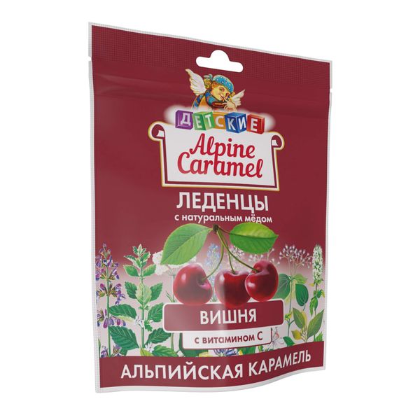 Альпийская карамель детская с натуральным медом и витамином С вкус вишни Alpine Caramel леденцы пак. 75г фото №2 Альпийская карамель детская с натуральным медом и витамином С вкус вишни Alpine Caramel леденцы пак. 75г фото №2