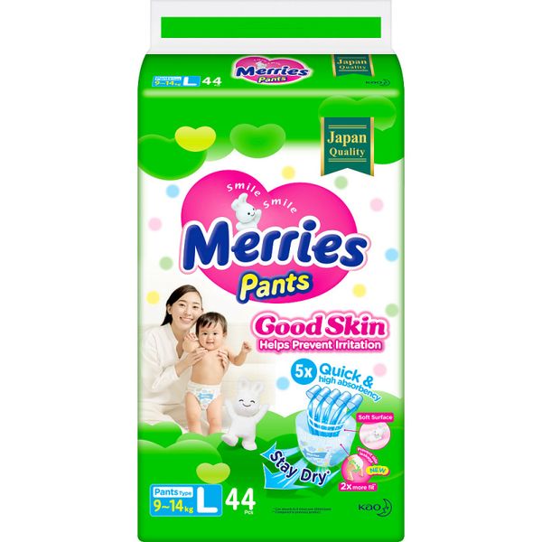 Трусики для детей Good Skin Merries/Меррис 9-14кг 44шт р.L