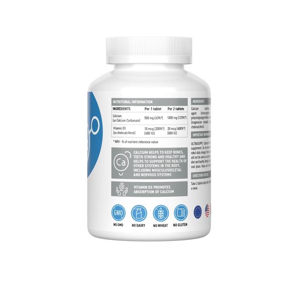 Кальций+Витамин Д3 UltraSupps/Ультрасаппс таблетки 1700мг 90шт фото №3
