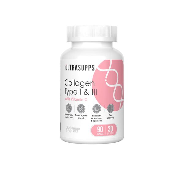 Коллаген I и III типа UltraSupps/Ультрасаппс капсулы 568мг 90шт