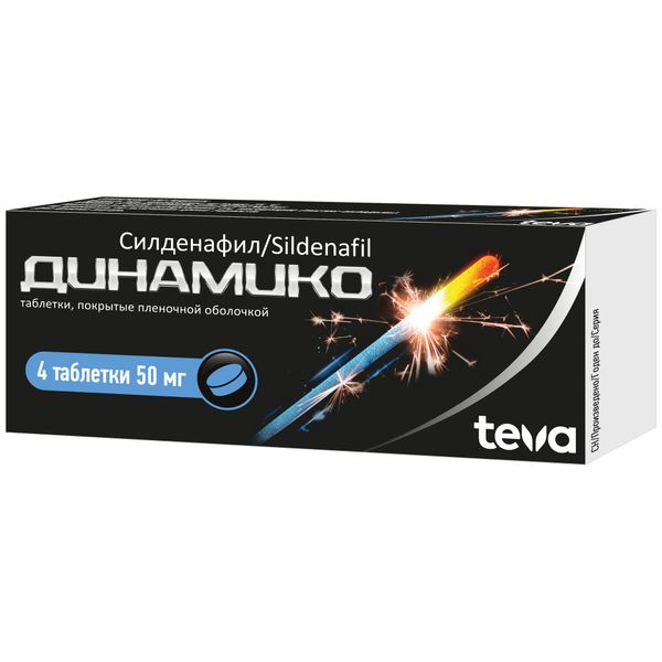 Динамико таблетки п/о плен. 50мг 4шт