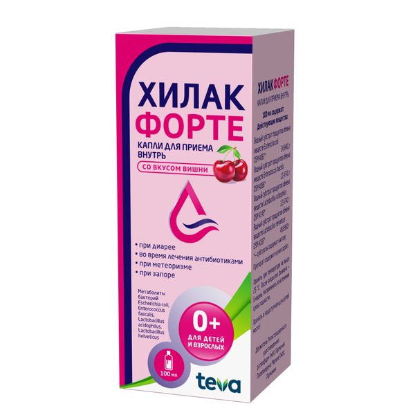 Хилак Форте вкус вишни капли для приема внутрь 100мл