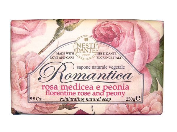 Мыло твердое туалетное роза и пион Romantica Nesti Dante/Нести Данте 250г Мыло твердое туалетное роза и пион Romantica Nesti Dante/Нести Данте 250г