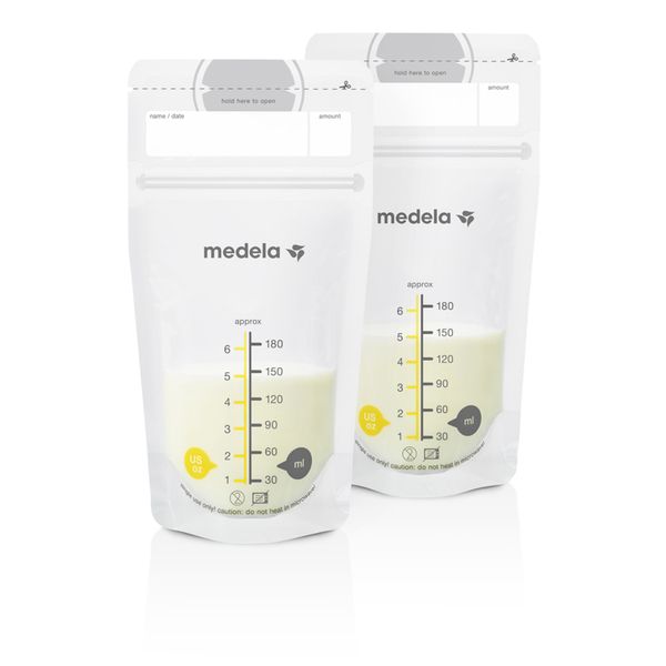 Пакеты для хранения грудного молока одноразовые полимерные Medela/Медела 180мл 50шт фото №2