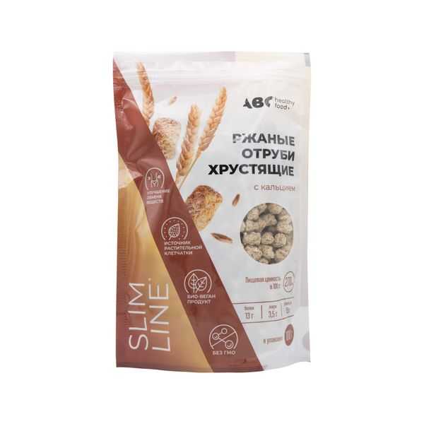 Отруби ржаные хрустящие с кальцием ABC Healthy Food 100г фото №2