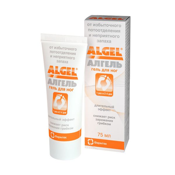 Гель антиперспирант для ног Algel/Алгель 75мл