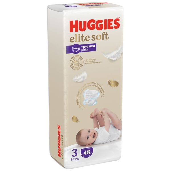 Подгузники-трусики детские одноразовые Elite Soft Huggies/Хаггис 6-11кг 48шт р.3 фото №2
