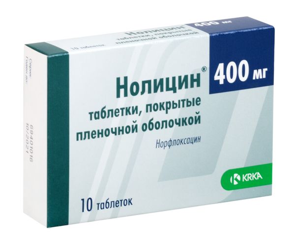 Нолицин таблетки п/о плен. 400мг 10шт