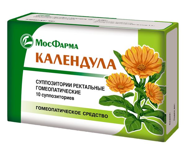 Календула суппозитории ректальные гомеопатические 10шт