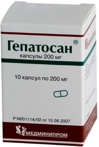Гепатосан капсулы 200мг 10шт