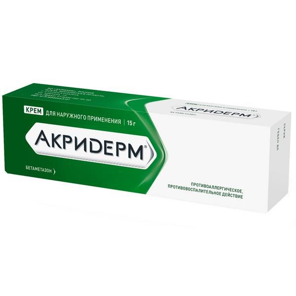 Акридерм крем для наружного применения 0,05% 15г  фото №2