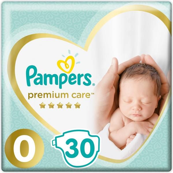 Подгузники детские одноразовые Premium Care Pampers/Памперс 0-3кг 30шт