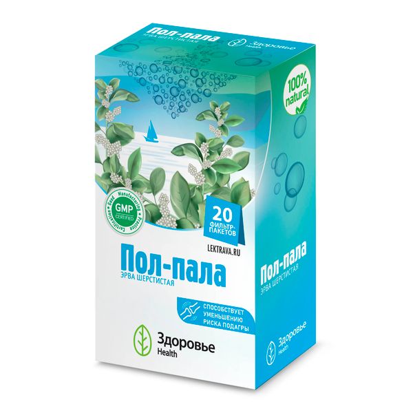 Пол-пала (эрва шерстистая) Health Здоровье фильтр-пакет 1,5г 20шт фото №3