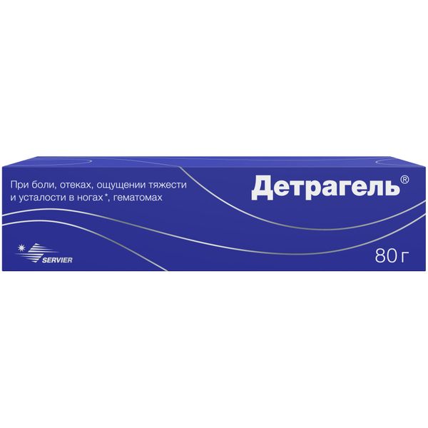 Детрагель гель для наружного применения 100МЕ/г+10мг/г+10мг/г 80г