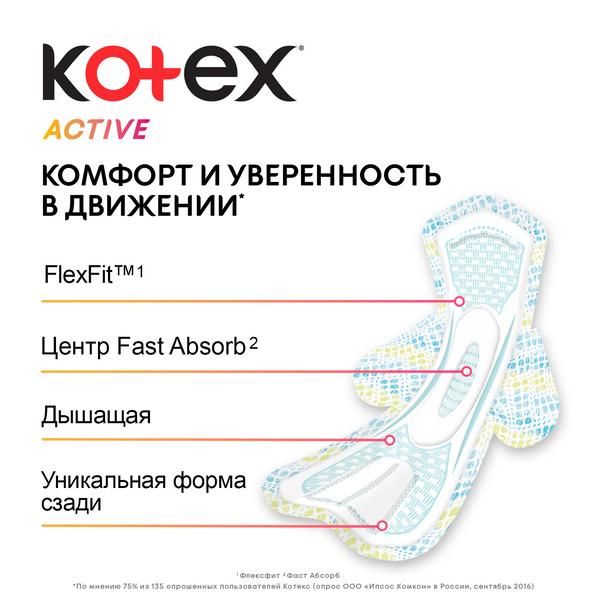 Прокладки гигиенические Normal Plus Active Kotex/Котекс 8шт фото №7 Прокладки гигиенические Normal Plus Active Kotex/Котекс 8шт фото №7